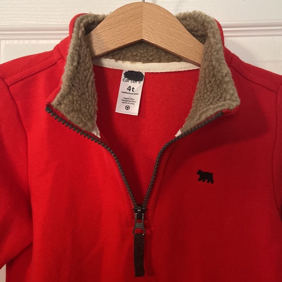 Carter's 4T Half Zip Pullover:Red - Picture 4 of 5